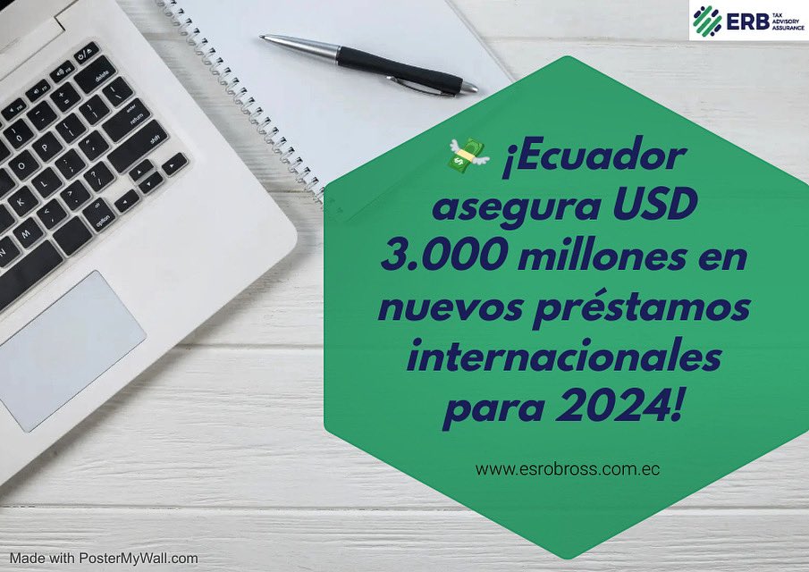 esrobross's tweet photo. 📢 El ministro de Economía y Finanzas, Juan Carlos Vega, anunció que Ecuador recibirá USD 3.000 millones adicionales en préstamos multilaterales hasta diciembre de 2024. https://t.co/VbEltflxBg