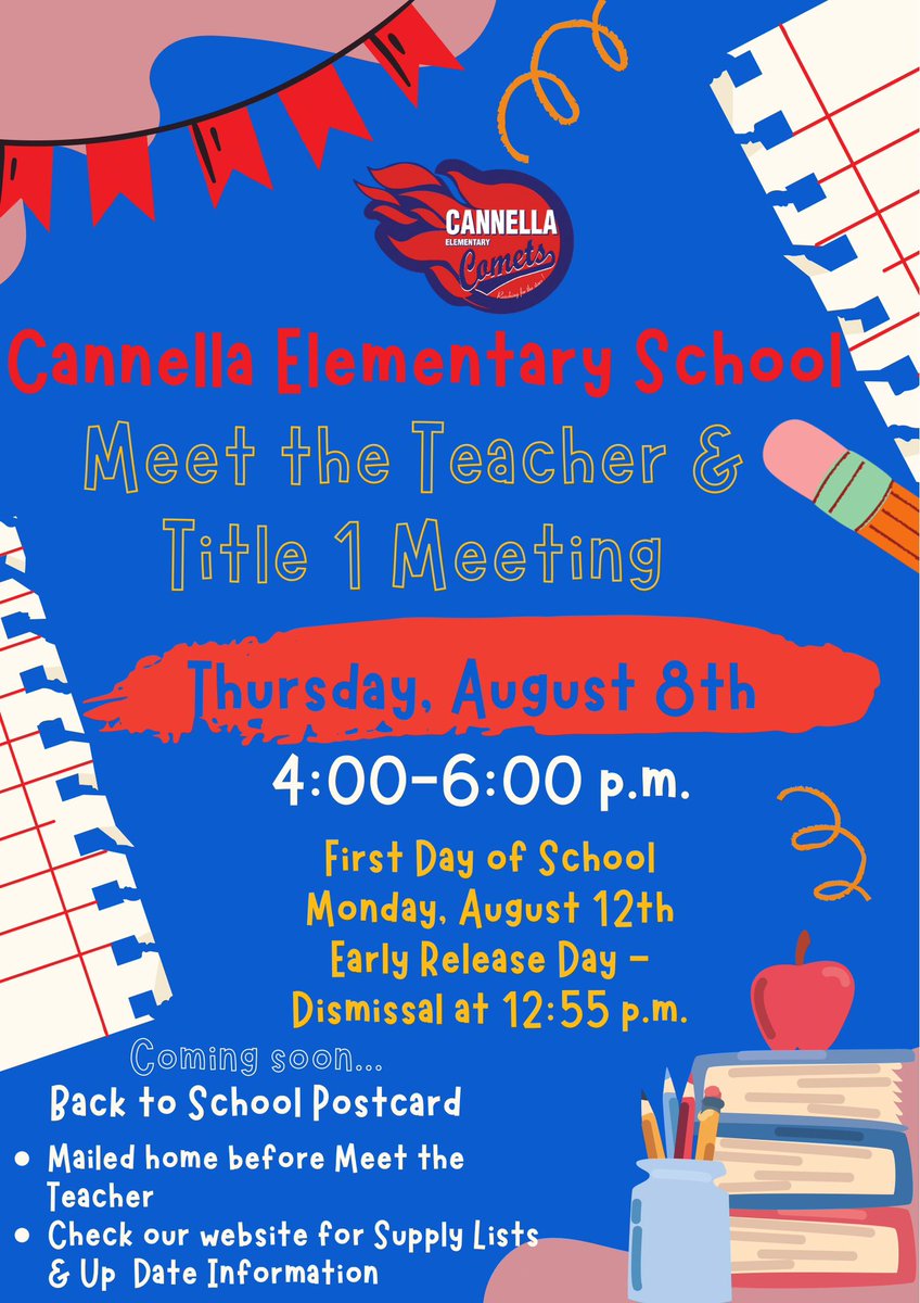 Comets, we hope you’re having a wonderful summer ☀️! Save the dates below🙂!