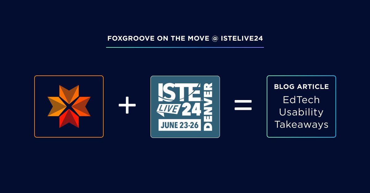 FOXGROOVEUX's tweet photo. In this blog post we share our insights from the ISTELive 24 EdTech conference.

https://t.co/HbkDHctfG7

#istelive24 #edtechux #isteseal https://t.co/PwM7oFQwra