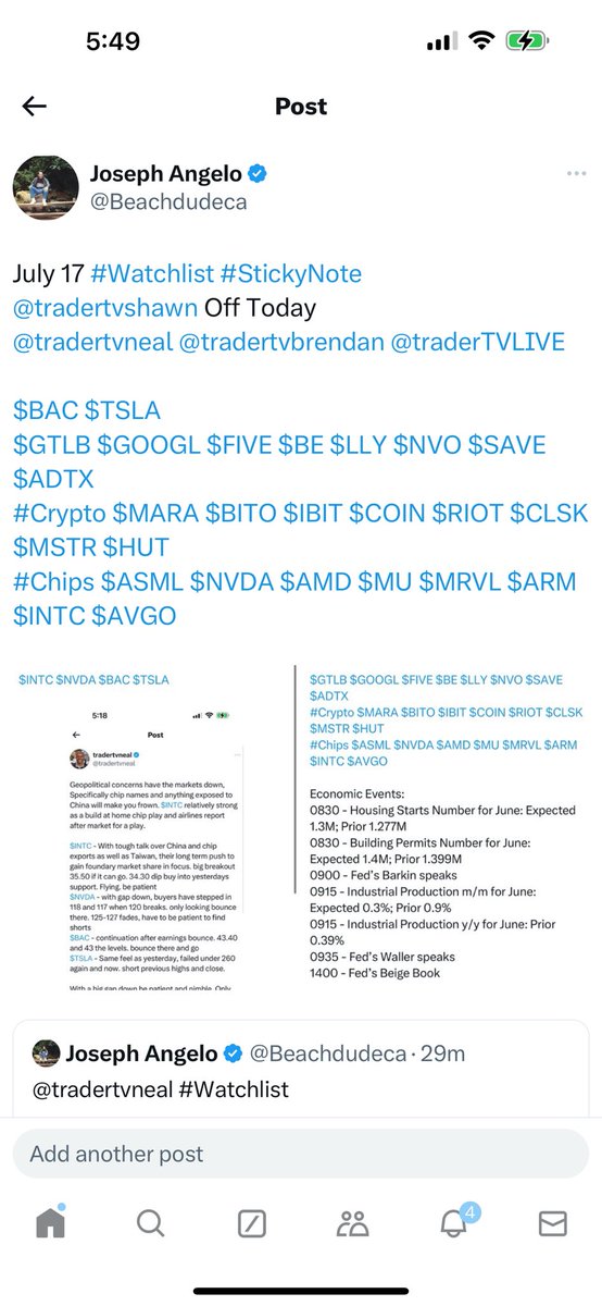 Beachdudeca's tweet photo. July 17 #Watchlist #MyFocus
$KOLD $YANG $TSLA $COIN
$SPXS $SOXS $SQQQ
$AEHR $USB $PNFP
$GSBC
$GTES $GTLB $BE
💊 $LGVN $ACRS $ACXP $FDMT $GDTC $ORIC
$ASML $NVDA $SMCI $MU $AMD $INTC
$AAPL $AMZN $META $MSFT
$COPX $AA $SLV $AA
$SAVA $PLTR $SNOW $UPST $U
Looking for plays https://t.co/Pf4EoC6mMo
