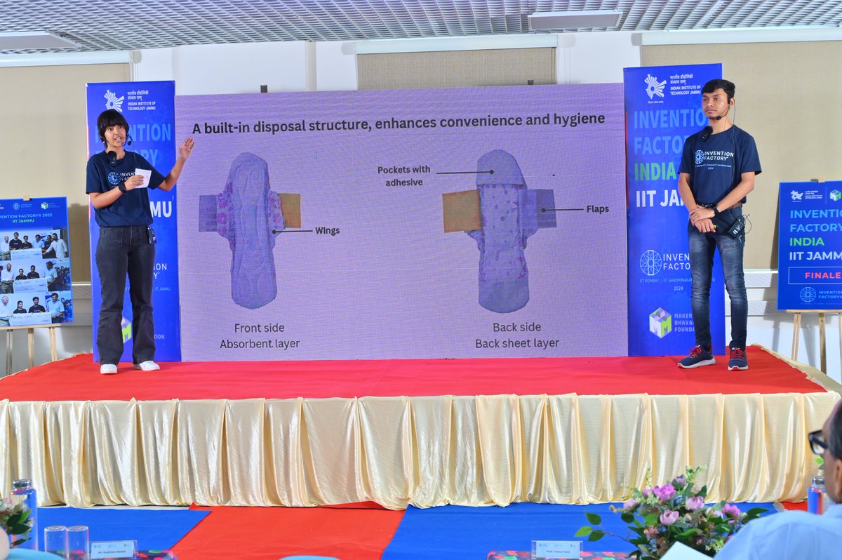 IITJammu's tweet photo. Invention 2024 at #IITJammu wraps up!

For 6 weeks, 20 brilliant students turned ideas into reality. Their inventions showcased dedication &amp; a drive to push the boundaries of technology. 

#Innovation #FutureLeaders https://t.co/D3V4n31n5v