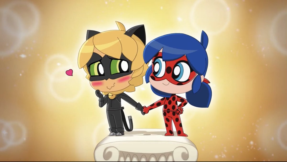 🥰 Chibi Ladynoir. I missed them 😍 #Miraculous #MiraculousLadybug, image size:1200x679