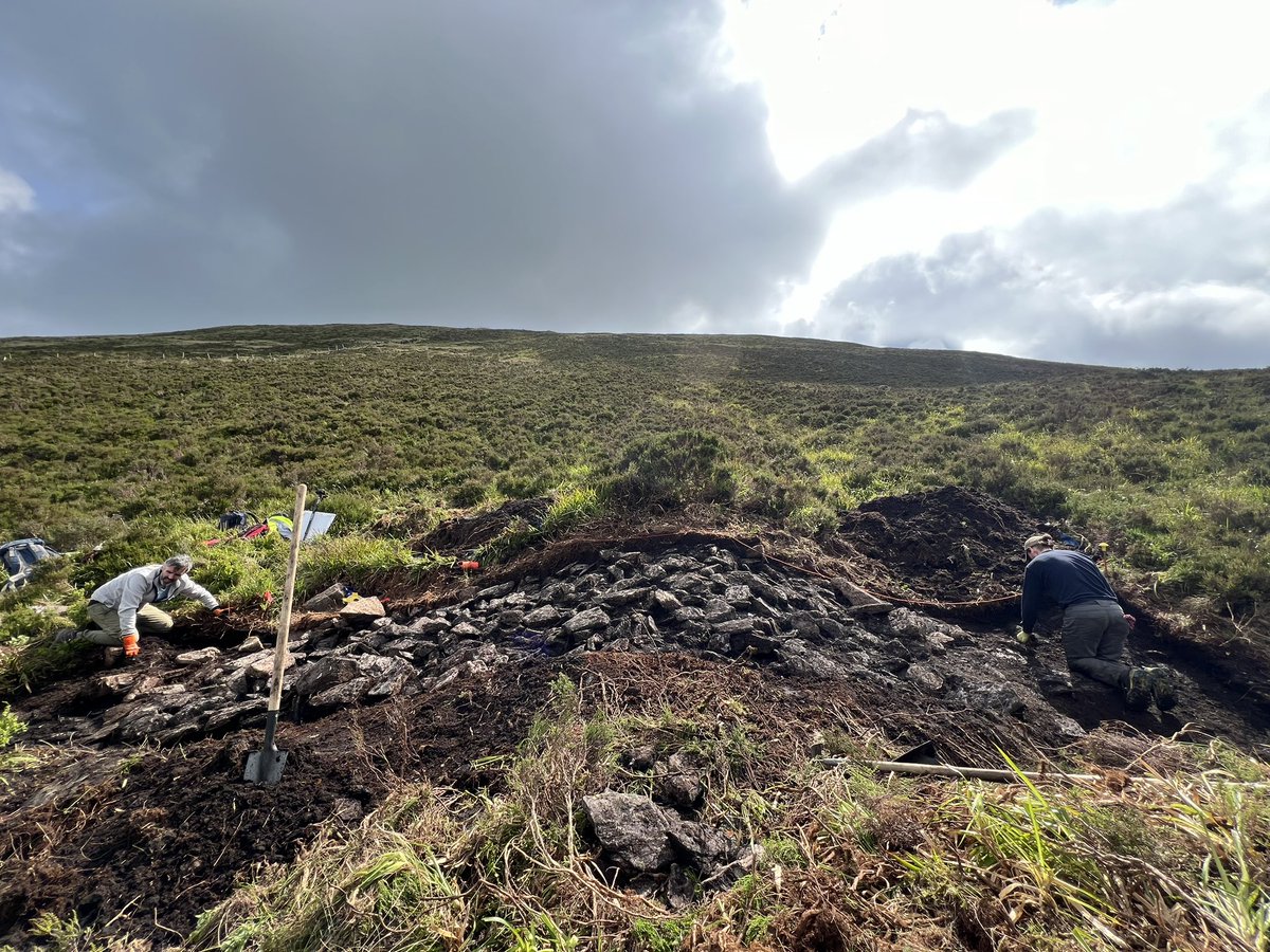 JODarchaeology's tweet photo. We’ve just begun our @RIAdawson funded excavations at Keadeen cursus, the first excavation of this monument type in Ireland! Amazing views of the Baltinglass landscape from up here!! https://t.co/RZZ53vrOau