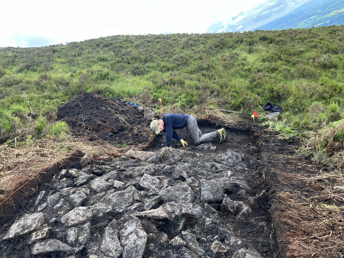 JODarchaeology's tweet photo. We’ve just begun our @RIAdawson funded excavations at Keadeen cursus, the first excavation of this monument type in Ireland! Amazing views of the Baltinglass landscape from up here!! https://t.co/RZZ53vrOau
