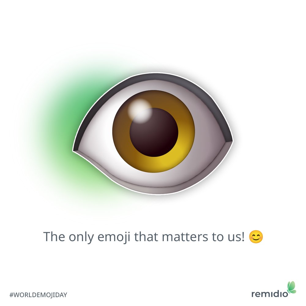 Remidioconnect's tweet photo. When words fail to say it all, emojis help us convey.

Team Remidio also believes that when words fail to say it all, the eyes give it away! 😊

Happy World Emoji Day from all of us! 

#remidio #worldemojiday #eye #vision #visionwellness #visioncare https://t.co/CmIZFKOIpq