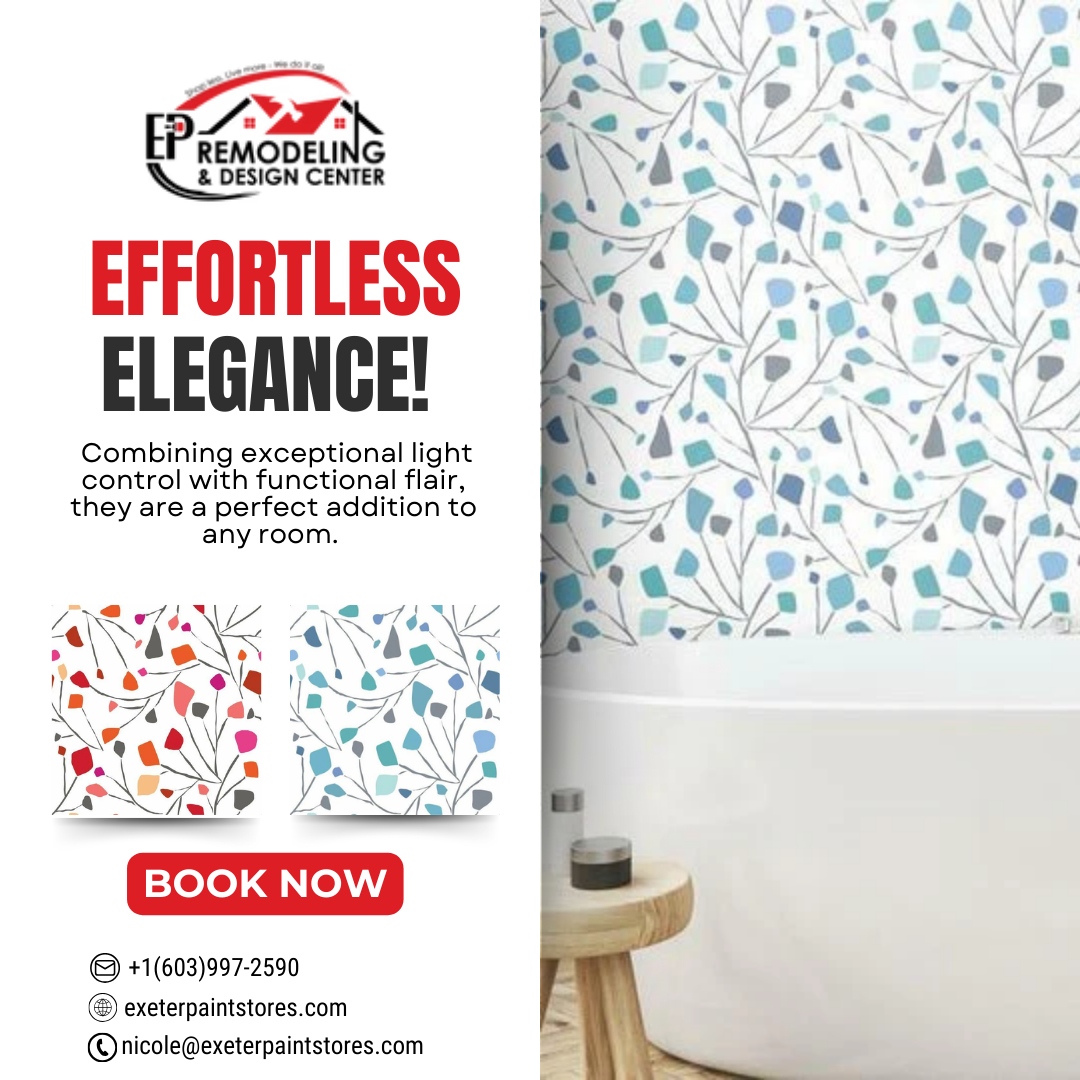 exeterpaint's tweet image. ✨ Effortless elegance! ✨

Combining exceptional light control with functional flair, our products are a perfect addition to any room. 

Experience style and functionality seamlessly blended with Exeter Paint Remodeling &amp;amp; Design. 🏡🌟

#EffortlessElegance #LightControl