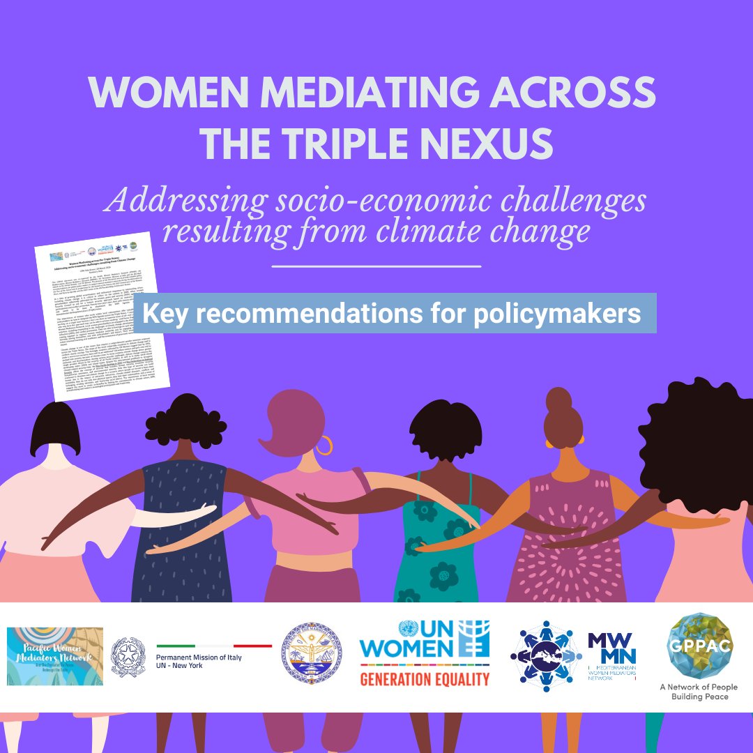 Women mediator networks are vital mechanisms for #sustainingpeace as they

🔗ensure coordinated mobilisation across #TripleNexus
🫶 support women in communities
☮️expand peace constituencies
🚀 accelerate #UNSCR1325 implementation

How to strengthen them? bit.ly/3zE8Rlp