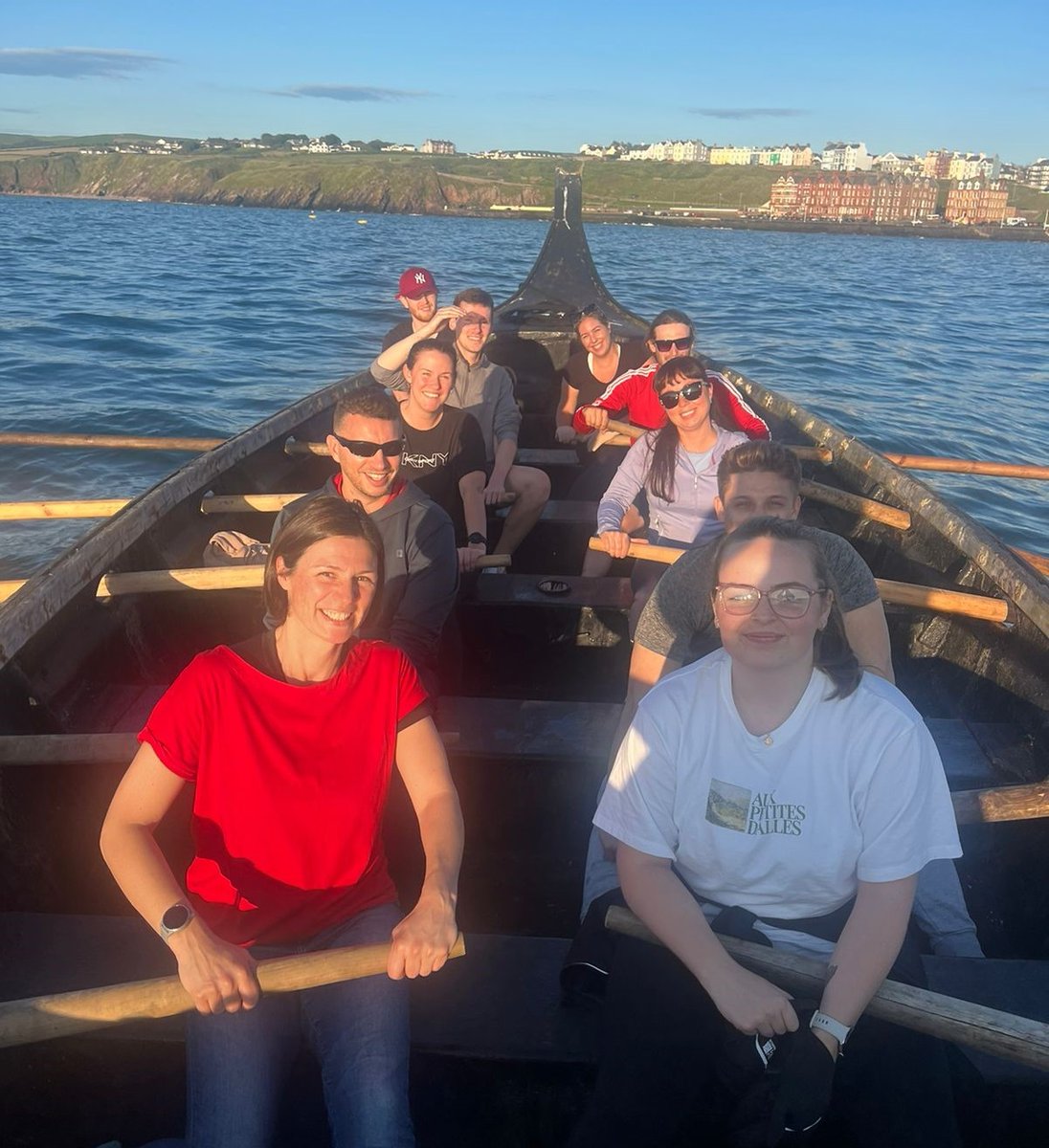 AbacusTrust's tweet photo. Abacus’ SEAS THE DAY team has been brushing up on its nautical skills as it gets ready for the World Championship Viking Longboat Races this Saturday. A 10-strong crew of swashbucklers will join 60 teams taking part. Cheer the teams on from Peel Promenade starting at 10am. https://t.co/7JFw8Ur474