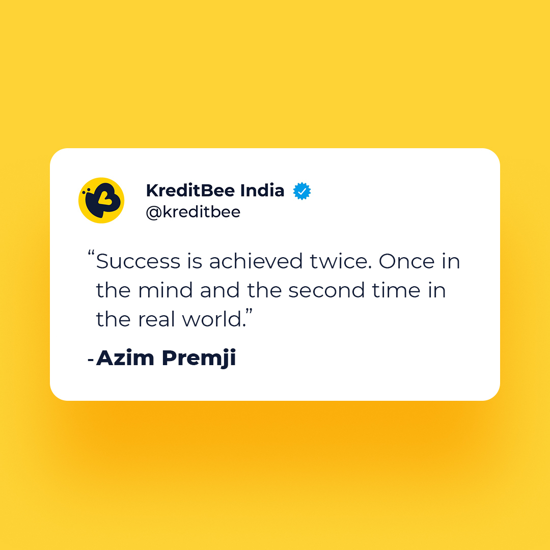 kreditbee's tweet photo. Success begins with a vision and ends with results. Here’s some motivation for you to continue pursuing your financial goals. Keep believing, keep achieving.

#KreditBee #kreditbeehaina #engagement #quote #kbquote https://t.co/I7ggGWyaRB