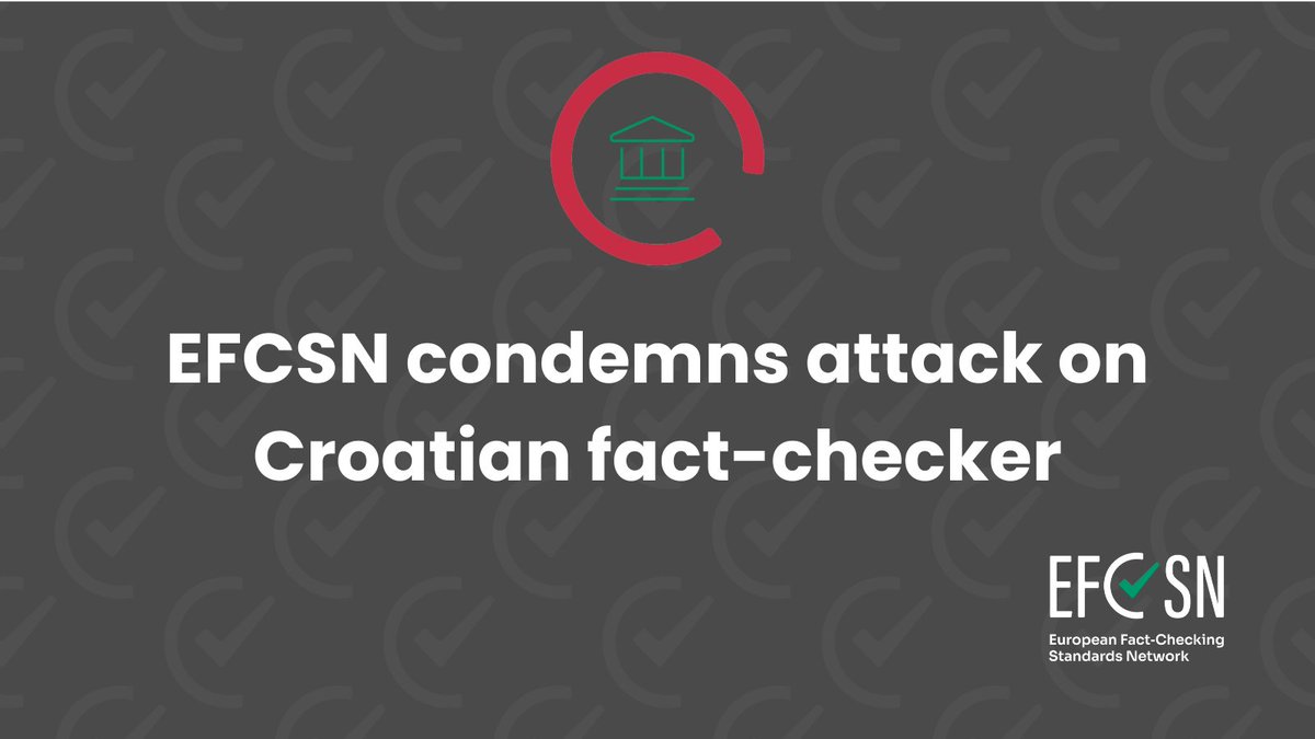 We stand in solidarity with our colleagues at <a href="/FaktografHR/">FaktografHR</a> and condemn the recent attack on journalist Melita Vrsaljko.
This incident highlights an escalation of a trend of harassment of fact-checkers. We must work together to protect fact-checkers.
efcsn.com/news/2024-07-1…