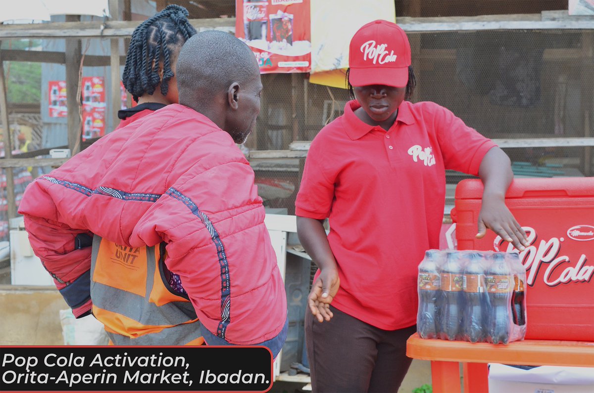 Ghadco_ng's tweet photo. Pop Cola is bubbling over at Orita-Aperin Market! Join us in Ibadan for a refreshing blast and unforgettable fun.  

#chiamodmarketer 
#ghadco_ng 
#mamudagroup 
#PopColaActivation 
#OritaAperinMarket 
#IbadanJoy https://t.co/TvsL7Xxije