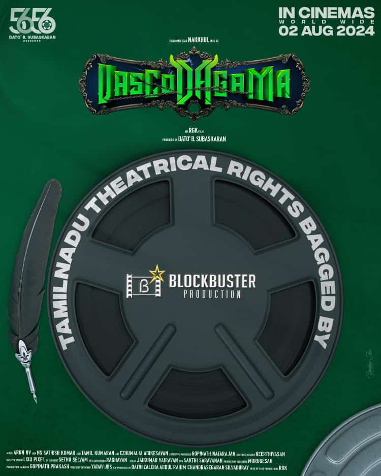 rameshlaus's tweet photo. #VascoDaGama  Shines with a Golden Boon as #BlockbusterProduction  @ActorYuvaraj secures TN Theatrical Rights 

@Nakkhul_Jaidev
@director_rgk
#ArthanaBinu
@5656Production
@ksravikumardir
@Sathishmarx90 
@_nvmusic @ActorYuvaraj
@EzhuArtdirector
@Exepro_Gopinath @PROSakthiSaran https://t.co/CTCSBmOX5V