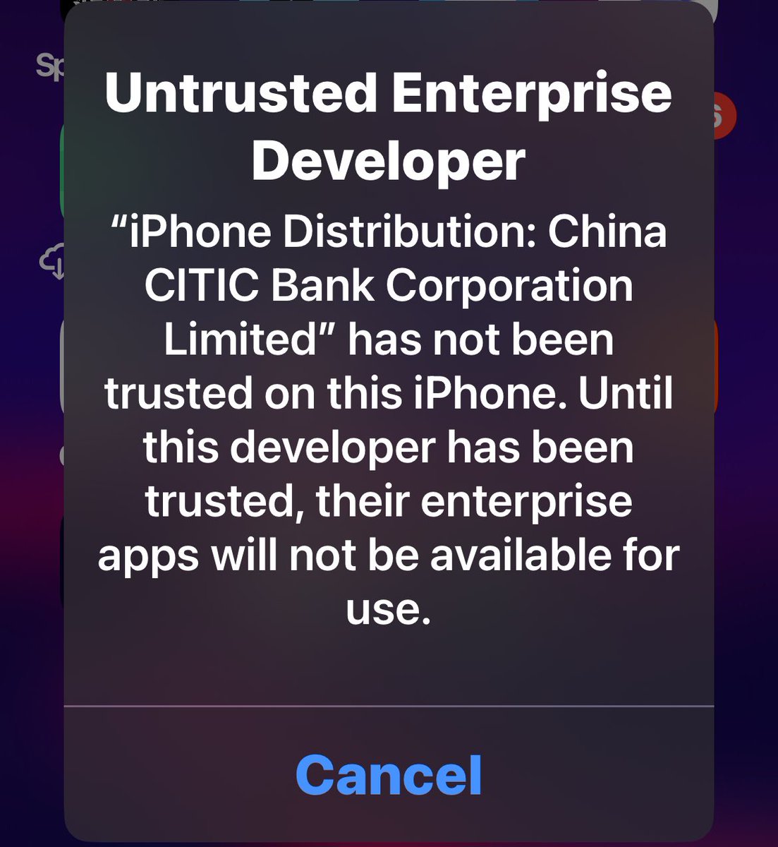 username_mid's tweet photo. @Signulous @Signulous I’m this popping up when I open your app. Is there a Fix for this? https://t.co/FeYOqYoDQz
