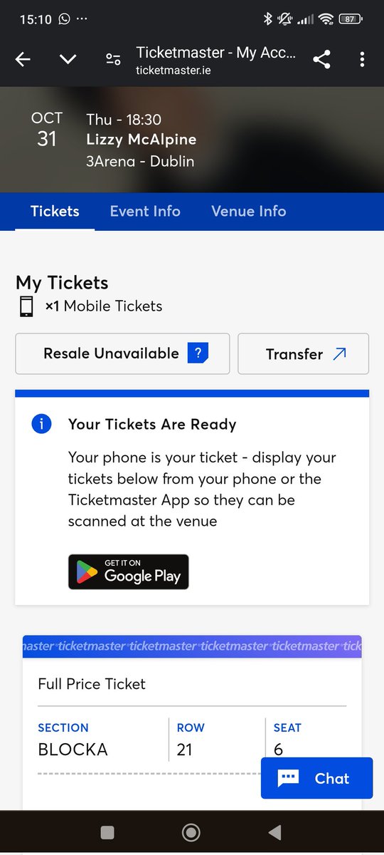 itsems99's tweet photo. SELLING 1 TICKET FOR LIZZY MCALPINE IN DUBLIN ON OCTOBER 31ST

Price: 50 euros (original price 55)

Contact me in DMs https://t.co/XgA7wGDdNd