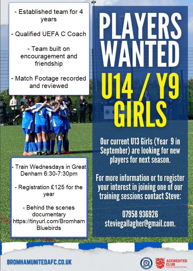 Stevie G (@steve_gallagher) on Twitter photo Bromham Bluebirds are looking for new players, current stars of the team are from the following schools already…..anymore care to join? <a href="/BiddenhamIntSch/">Biddenham Int School</a> @LincroftAcademy @LincroftSport <a href="/BGI_School/">Bedford Greenacre Independent School</a> <a href="/wixamsacademy/">Wixams Academy</a> <a href="/MVM_PE_DEPT/">Marston Vale Middle P.E</a> Bromham Bluebirds are looking for new players, current stars of the team are from the following schools already…..anymore care to join? <a href="/BiddenhamIntSch/">Biddenham Int School</a> @LincroftAcademy @LincroftSport <a href="/BGI_School/">Bedford Greenacre Independent School</a> <a href="/wixamsacademy/">Wixams Academy</a> <a href="/MVM_PE_DEPT/">Marston Vale Middle P.E</a>