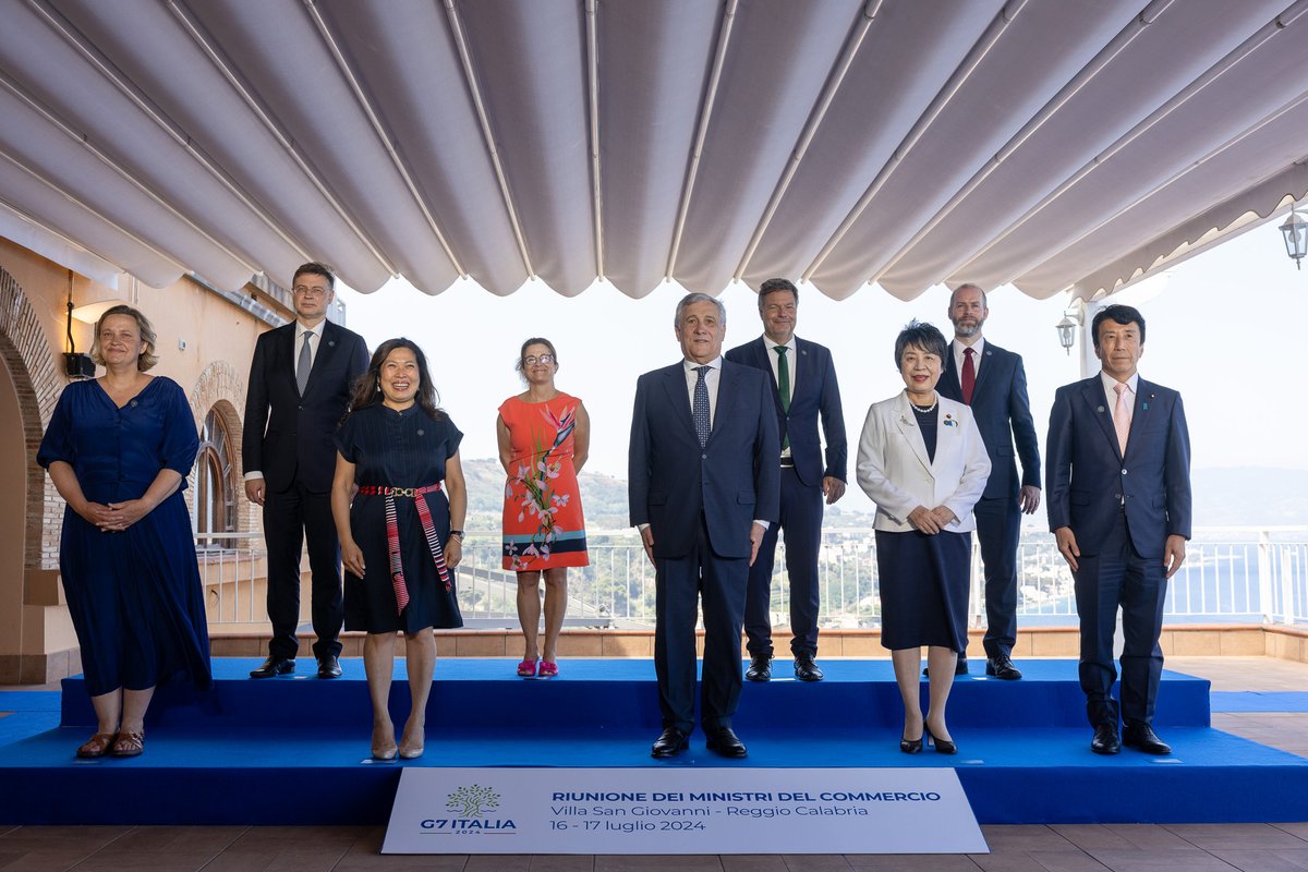 G7's tweet photo. The final statement of the #G7 Trade Ministers’ meeting is available on the #G7Italy website 👇
https://t.co/SlSdI7DFI5 https://t.co/iQrc2N05Sq
