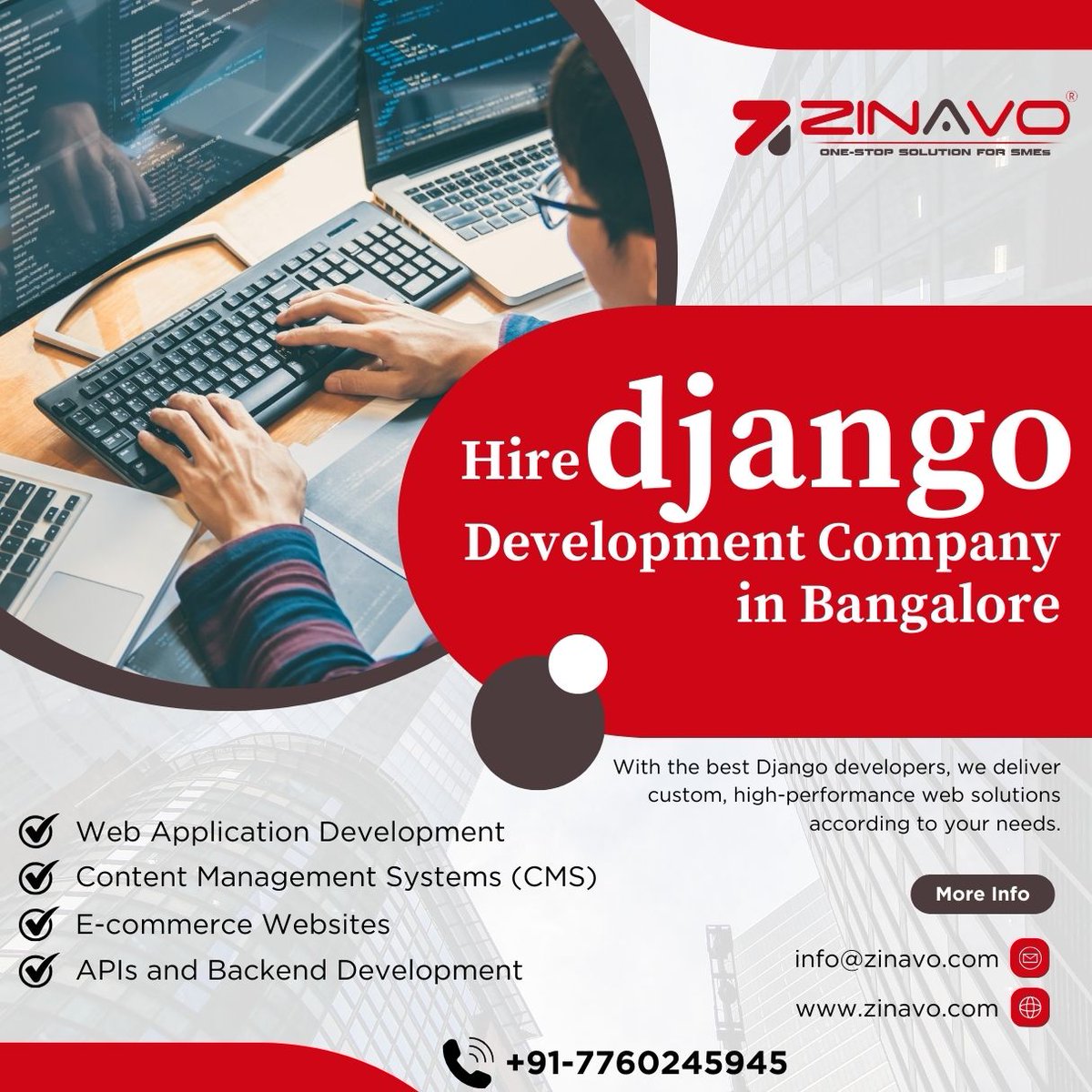 Zinavogroup's tweet image. Our seasoned developers specialize in creating powerful, secure, and high-performing web applications. 🚀
📲 +91-7760245945
🌐 zinavo.com
#Zinavo #Bangalore #DjangoDevelopers #DjangoFramework #WebDevelopment #PythonDjango #DjangoWebApps #WebDesign #TechInnovation