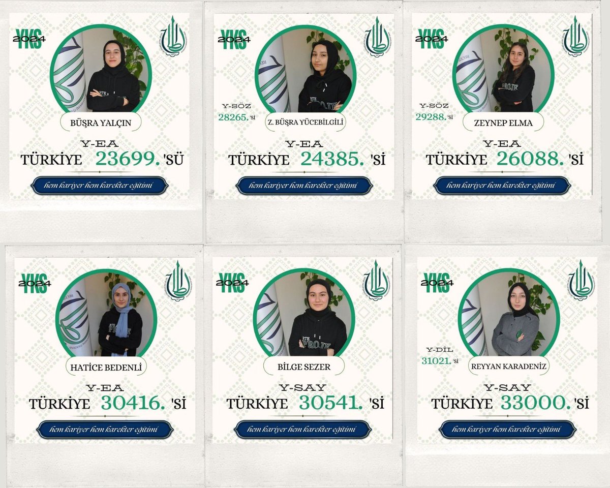 rteprojeihl's tweet photo. YKS 2024 Derecelerimiz;

Tüm öğrencilerimizi ve eğitim kadromuzu tebrik ederiz.

#hemkariyerhemkaraktereğitimi
#yks2024 #rteprojeihl

@meb_dinogretimi
@yusufyaz66 
@nevsehirmem https://t.co/lo06tuNNuD