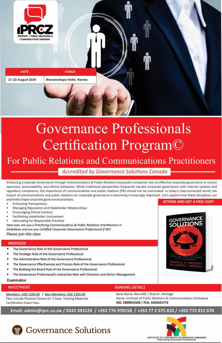 Institute Of Public Relations & Communication Zim tweet media