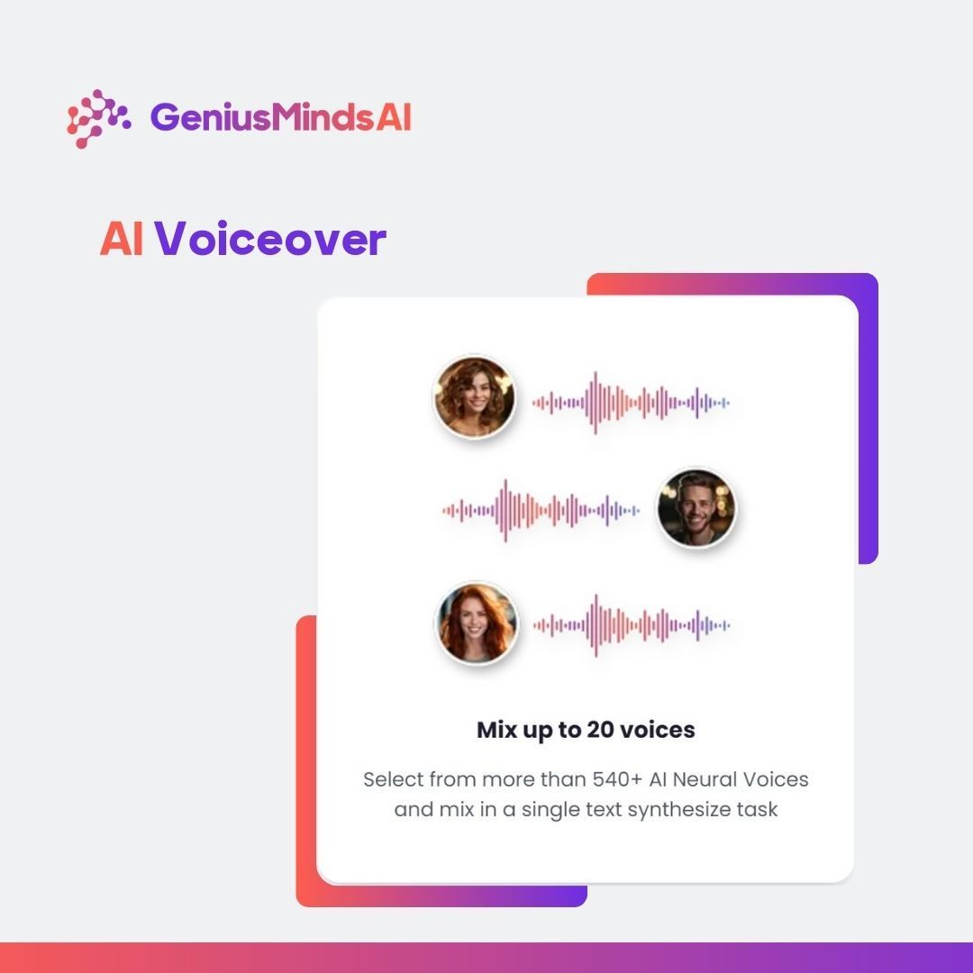 geniusmindsai's tweet photo. 🎙️✨ Elevate Your Content with AI Voiceover from GeniusMindsAI! ✨🎙️  

https://t.co/TXkD88HhhZ https://t.co/HN7ZlkoMW3