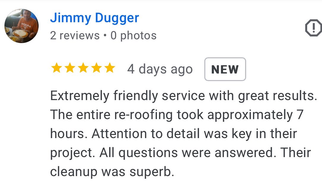 C2CRoofs's tweet image. Another happy customer! ⭐️⭐️⭐️⭐️⭐️ We are thrilled to receive such positive feedback for our work at Coast to Coast Contractors. Thank you for trusting us with your roofing needs! #c2croofs #CustomerSatisfaction #FiveStars #austincontractor #austinroofing