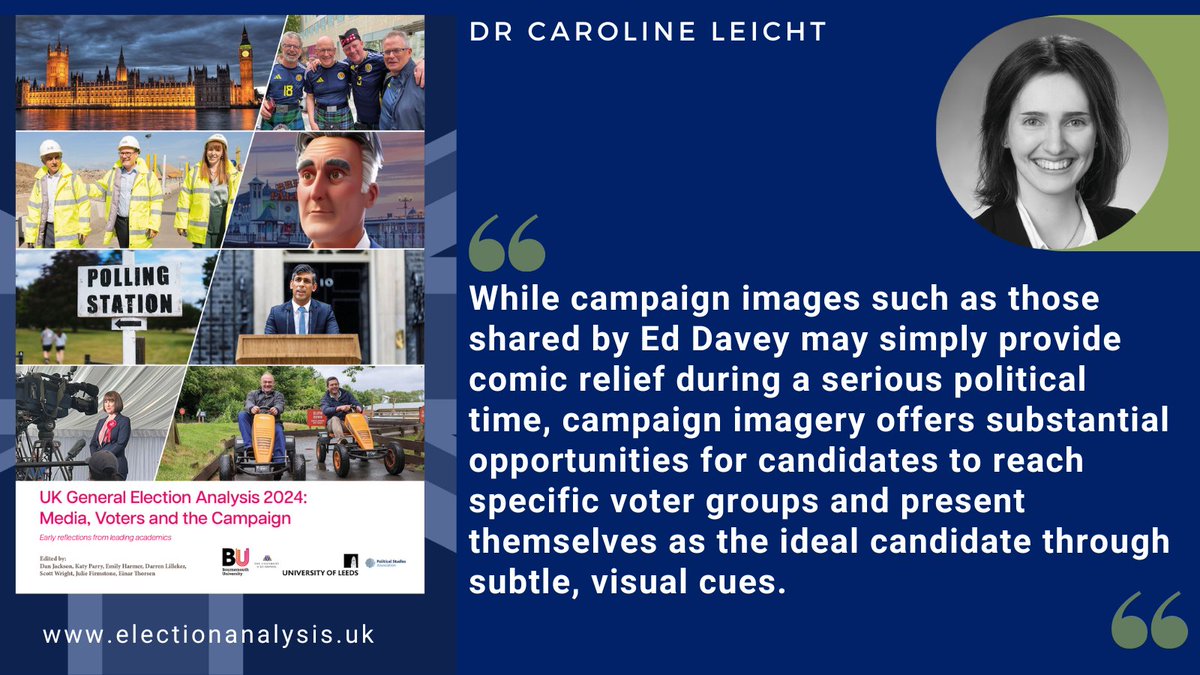 "While campaign images such as those shared by Ed Davey may simply provide comic relief [...] campaign imagery offers substantial opportunities for candidates to [...] present themselves as the ideal candidate [...]." writes <a href="/carolineleicht/">Dr Caroline Leicht</a> in electionanalysis.uk