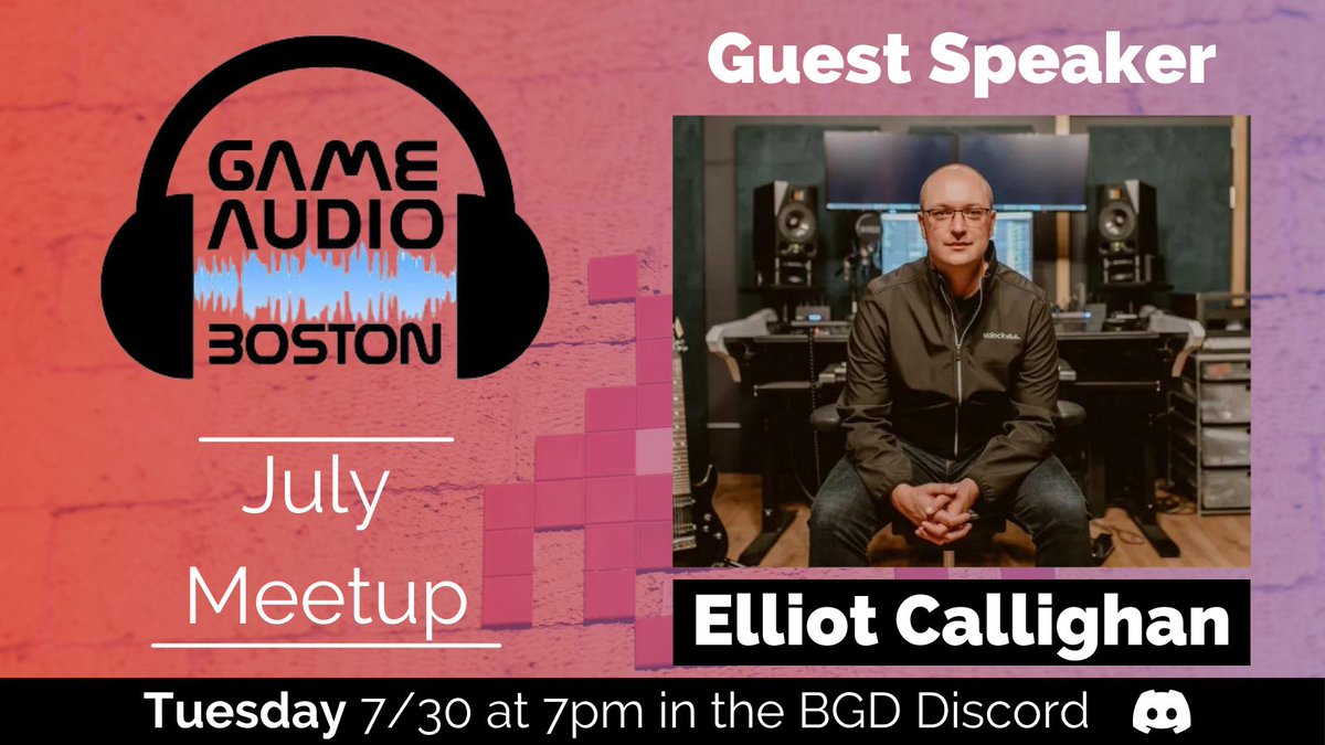 Join us on Tuesday, July 30th as we chat with Elliot Callighan, CEO of <a href="/UnlockAudio/">Unlock Audio</a> . We'll be chatting about the growing realm of outsourcing, his personal career trajectory in composing for media, and what it takes to carve your own niche in game audio. RSVP Below
