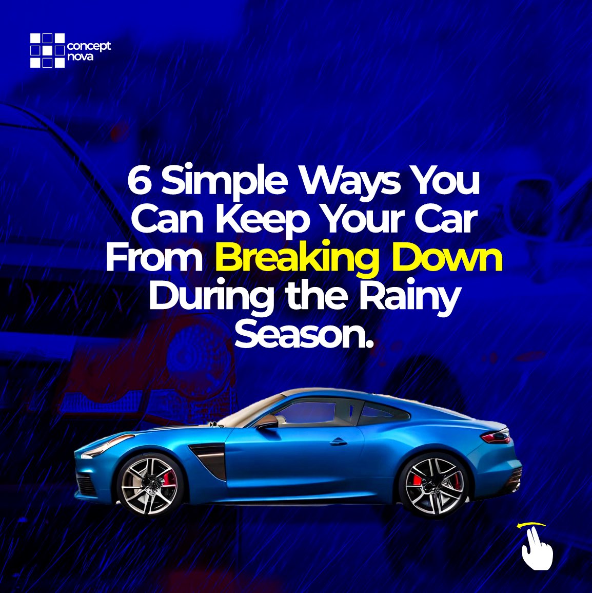 concept_nova's tweet photo. There you have itโ6 easy ways to keep your car running smoothly during the rainy season.
Learn more about our solutions at : https://t.co/iWh6mGyi1M
Call 09055608608 or 08150880054 or email info@concept-nova.com.
#RainySeason #Carcare #ConceptNova
See more thread below ๐. https://t.co/6gRp44PpF4