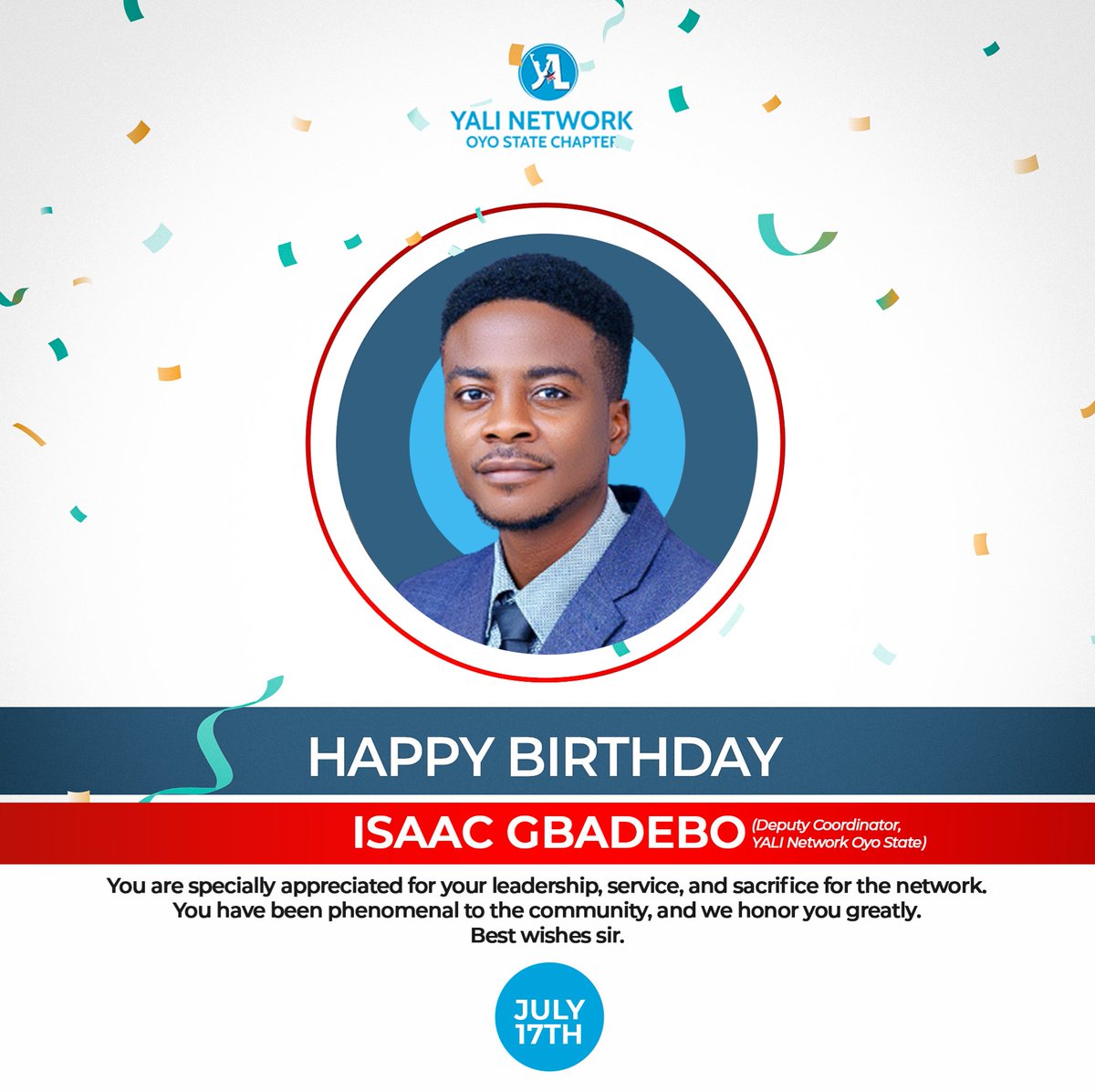 Happy Birthday to our Deputy Coordinator. We are grateful for your service. Thank you so much for all you do for the network. Your life and leadership have been a great source of inspiration to all of us. Thank you so much, Mr. Isaac Gbadebo <a href="/inspire_echoes/">ISAAC GBADEBO</a> .🙌🏽🙌🏽

#leadership