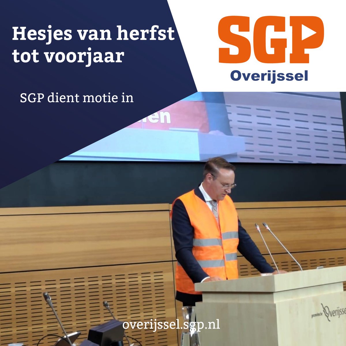 Zojuist heeft <a href="/lubberttalen/">lubbert talen</a> zijn motie ingediend: overijssel.sgp.nl/actueel/nieuws…