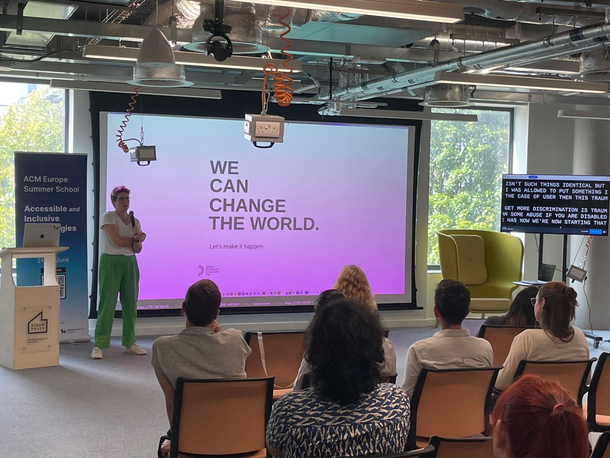 MyBCU's tweet photo. BCU is leading the way in accessible &amp; inclusive technology!💻

In June we hosted the first ACM Europe Summer School at STEAMhouse where experts discussed accessible computing, inclusive design, disability innovation &amp; assistive technologies.

📰Read more:
https://t.co/CDw78PtmKw https://t.co/L627Cr3SH6