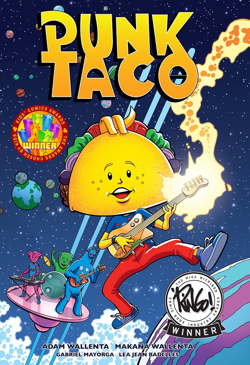 AdamWallenta's tweet photo. I will be at @Comic_Con celebrating the 10th anniversary of @MadCaveStudios but I will not be set up to sell #PUNKTACO books. Sadly Punk Taco has never been sold at the con but if you want a copy- you can order online and I will bring a signed copy for you. DM me for details. https://t.co/sf2NFzXt0e