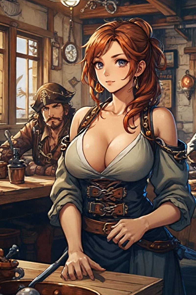 BaransuInsider's tweet photo. Ahoy, Flag Crew! ๐ Enjoy this exclusive wallpaper of Clara, our Dancing Fox Tavern Bartender. ๐นโ๏ธ Save and use it! Stay swift and sail on! ๐ข๐ #FlagCrew #FlagOn https://t.co/HZeiOh7nMK