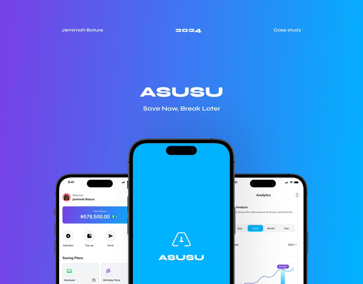 OfficialJemmie's tweet photo. Excited to share my second case study.

Asusu is a fintech mobile application aim to enable users save money for different purposes.

Check case study presentation https://t.co/Q6a1fRND5x

#figma #uiuxdesign #fintech https://t.co/NsAZZCt1ZB