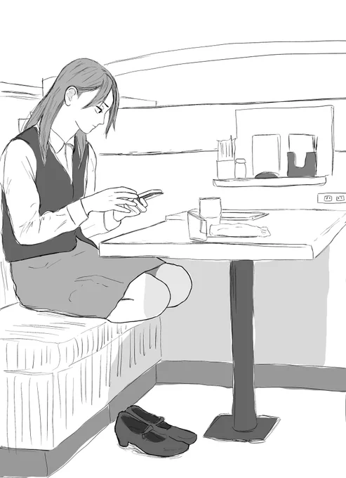 コメダ行ったら正座してるOLさんいて尊かった。俺が地縛霊なら成仏してると思う。 