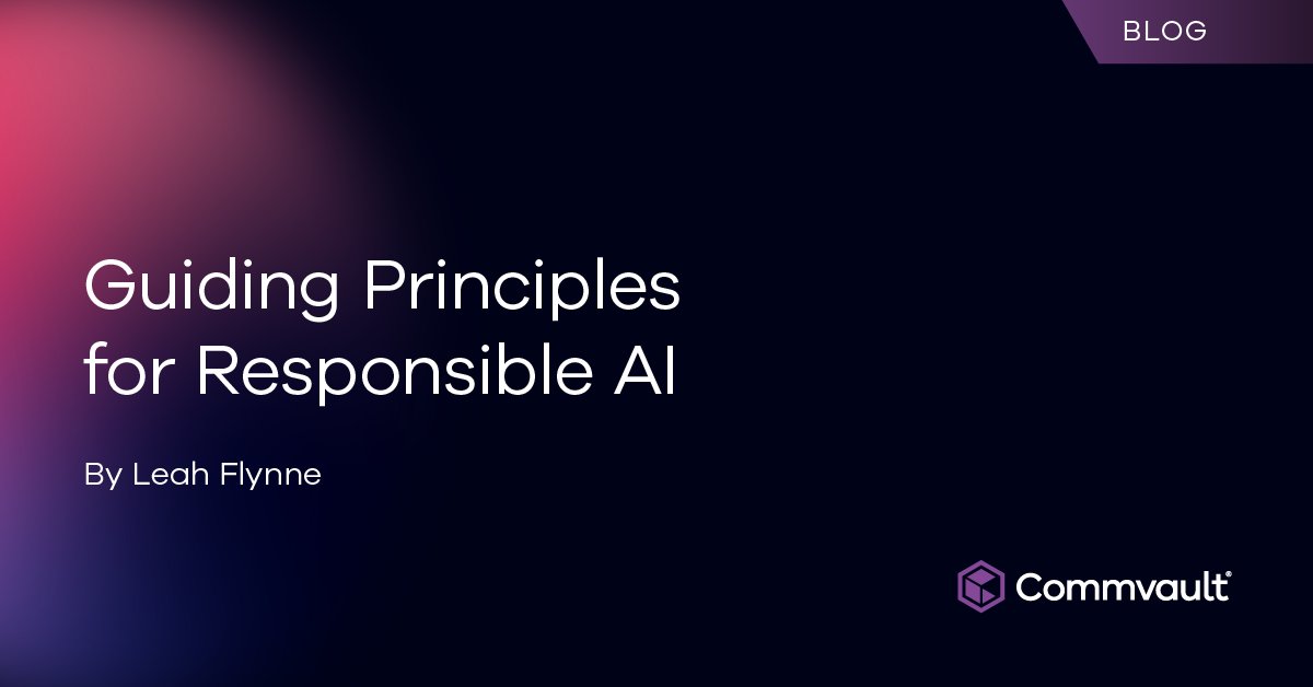 Commvault's tweet image. Responsible #AI is at the core of #Commvault&apos;s mission. Leah Flynne dives into the principles we follow to ensure AI is ethical, secure, and reliable. Explore how we&apos;re leveraging artificial intelligence to fortify cyber defenses and support our customers: ow.ly/C42s50SE5cs