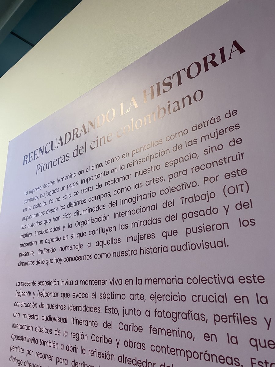 OITAndina's tweet photo. Hablando de #TrabajoDecente y cine💪🏼

A través de la exposición ‘Reencuadrando la historia’ en @UninorteCO junto a @encuadradas_ reconocemos a las pioneras del cine y reflexionamos sobre la violencia y el acoso en el marco de la ratificación #C190 en 🇨🇴

Visita hasta el AGO 2🎞️ https://t.co/pzAO9ABtp9