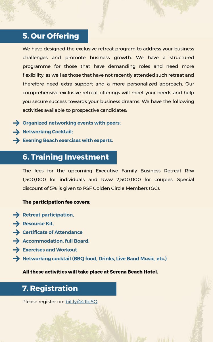 📢 Discover the Benefits of Our Exclusive Family Business Retreat!

🎯 Our retreat guarantees long-term success and sustainability for your family business. Join us!

📅 August 28-30, 2024 📍 Serena Beach Hotel

🔗 Register now: bit.ly/44Jbj5Q