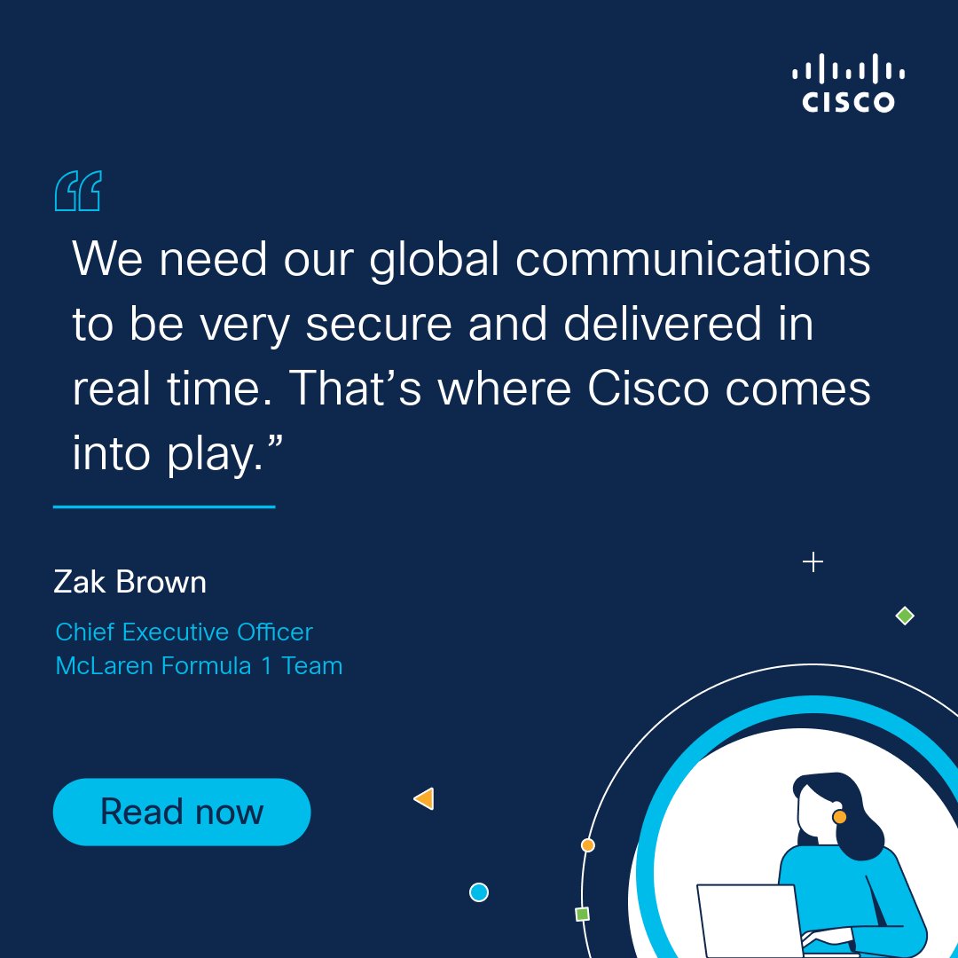 TasosPap_'s tweet image. The McLaren Formula 1 Team enjoys seamless and secure communication across the globe, powered by @Cisco&apos;s top-notch security solutions. 

Read the Cisco customer story ⬇️ 
cs.co/6010i5MBA

#CiscoNetworking @CiscoNetworking