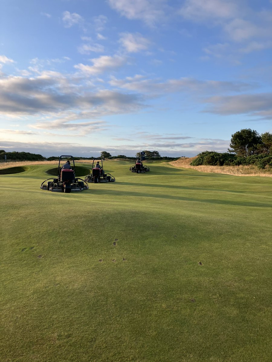 Some pics from last nights clean up &amp; this morning’s set up <a href="/RoyalTroonGC/">Royal Troon Golf</a> <a href="/TheOpen/">The Open</a>