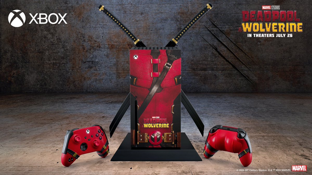 poptime's tweet photo. SOCORRO! Xbox anuncia versão especial personalizada de "Deadpool &amp; Wolverine" do videogame, com controles que simulam a bunda do anti-herói 🗣️ https://t.co/Wcrd2xCjdP