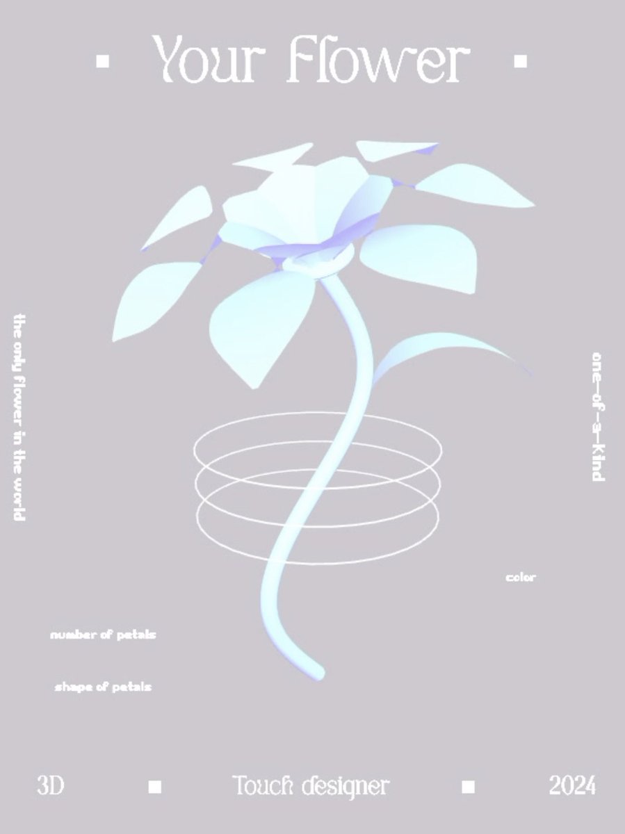 mikami_tau's tweet image. 自分のオリジナルのお花ポスターが作れるプログラミング作品を作りました🌸

#touchdesigner
