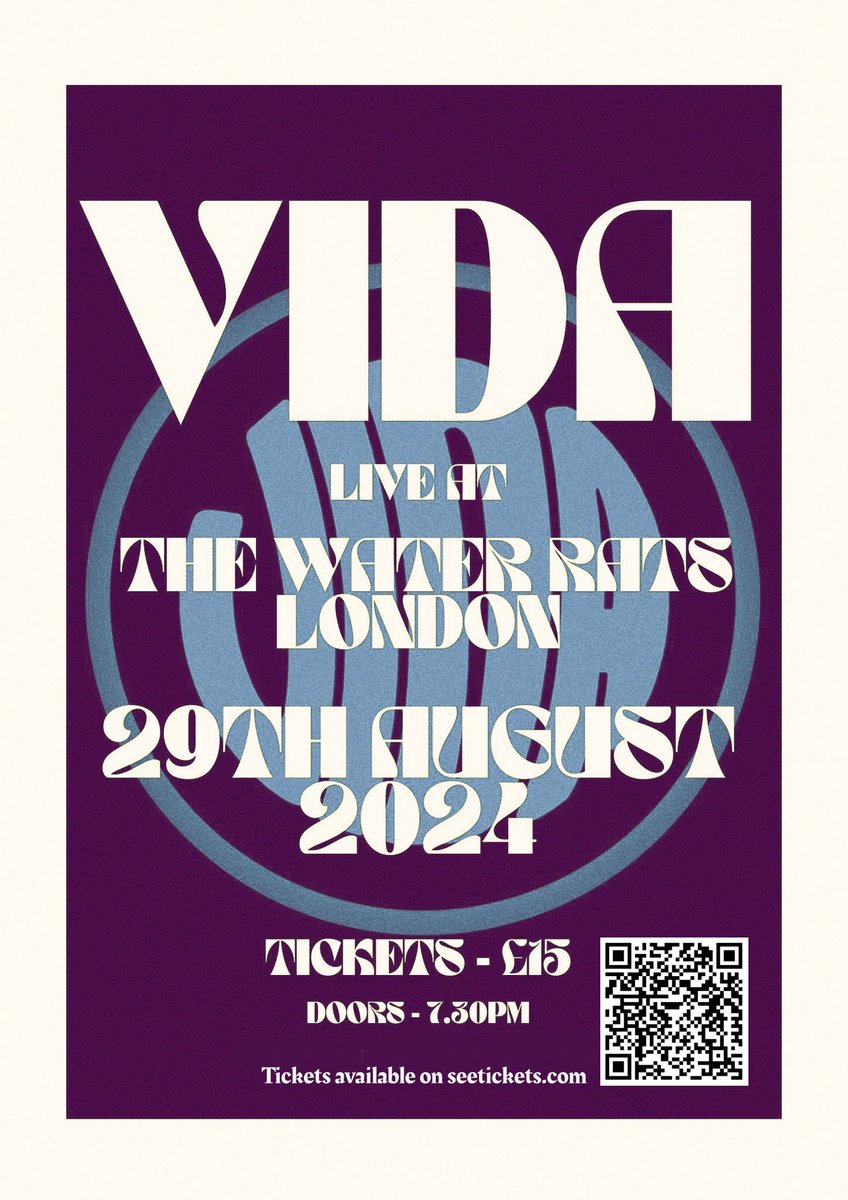 LONDON! 💂‍♀️

Tickets are now live for our show @ the water rats, get them here: 

 seetickets.com/event/vida-the…