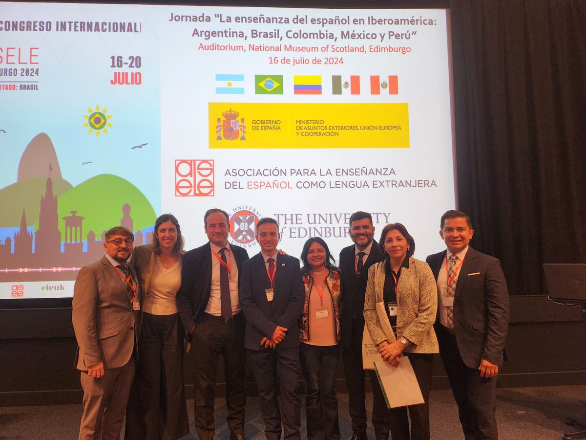 CaroyCuervo's tweet photo. En el marco del 34.º Congreso Internacional de la Asociación para la Enseñanza del Español como Lengua Extranjera (#ASELE), se realizó la jornada “La enseñanza del español en Iberoamérica: Argentina, Brasil, Colombia, México y Perú”. https://t.co/xmcY6L5Kbw