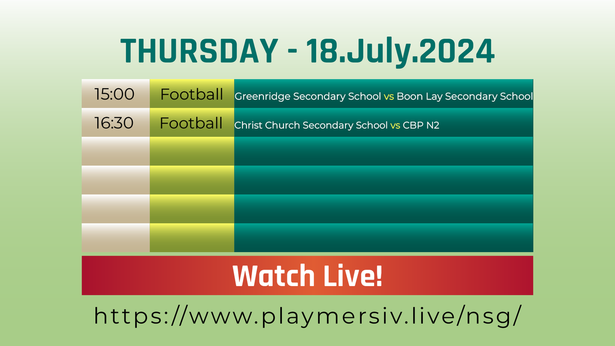 1playglobal's tweet photo. Euro 2024 might be over, but there's still #nsg2024 Football action available for you. C Division boys action takes place this Thursday 18 July. Catch it live at https://t.co/9pFliOOmdr #sports #schoolsports #youthsports https://t.co/3yrkrpwPsC