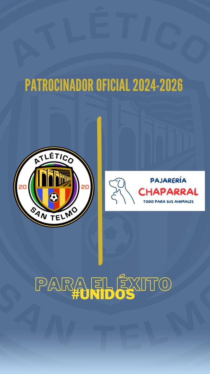 AtlSanTelmoFS's tweet photo. #PAJARERÍAELCHAPARRAL

Patrocinador oficial para las dos proximas temporadas.

La empresa dedicada al sector alimenticio animal y donde podran encontrar cualquier tipo de accesorio para su mascota,unen fuerza con nuestra entidad para lograr el éxito.

#ParaElÉxitoUnidos https://t.co/ZCnPLWxzR8