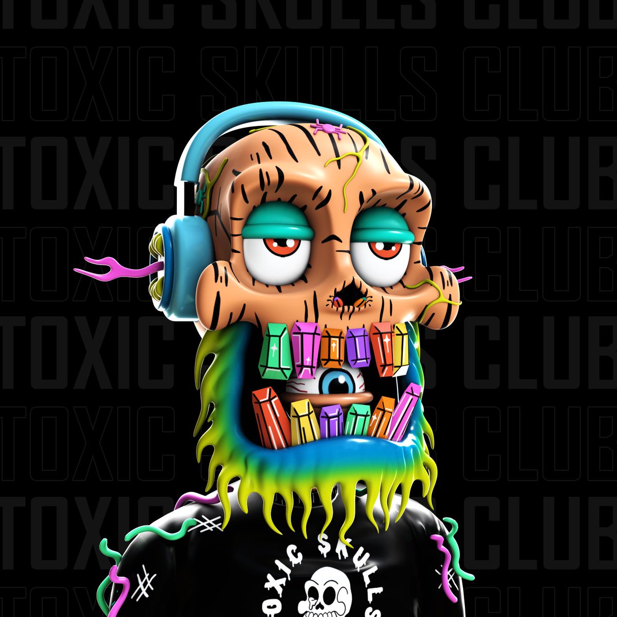 New Sneak Peek of <a href="/ToxicSkullsClub/">Toxic Skulls Club</a> in 3D 👀 

What do you think? 📷

#StayToxic #NFT #NFTcommunity #ToxicSkullsClub