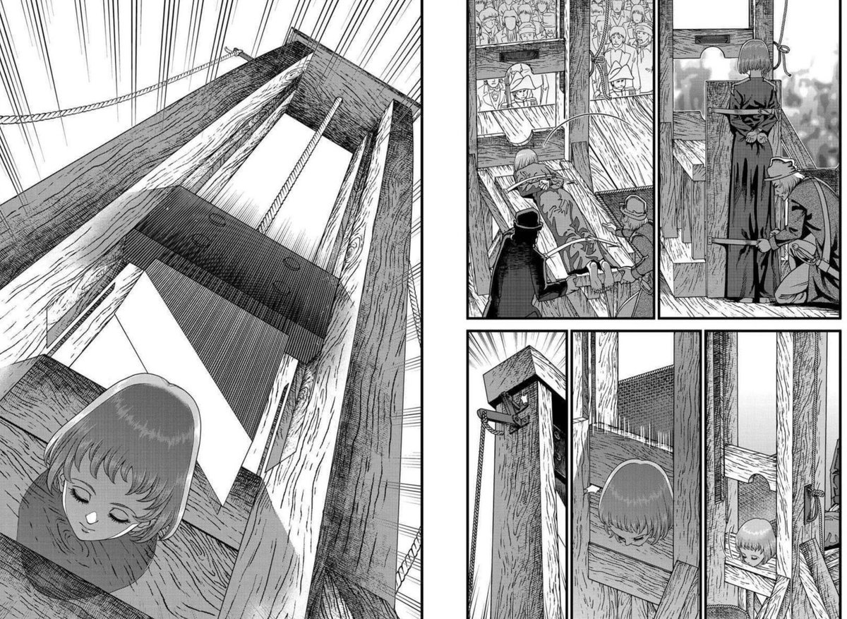 拙作『ダンス・マカブル~西洋暗黒小史』https://t.co/xouWlDS2pa所収の短編「暗殺の天使と首斬りの紳士」では、シャルロット・コルデーがシャルル=アンリ・サンソンによって処刑される場面を描きました
ブログにも少し解説を書きましたhttps://t.co/sscksdEsfN