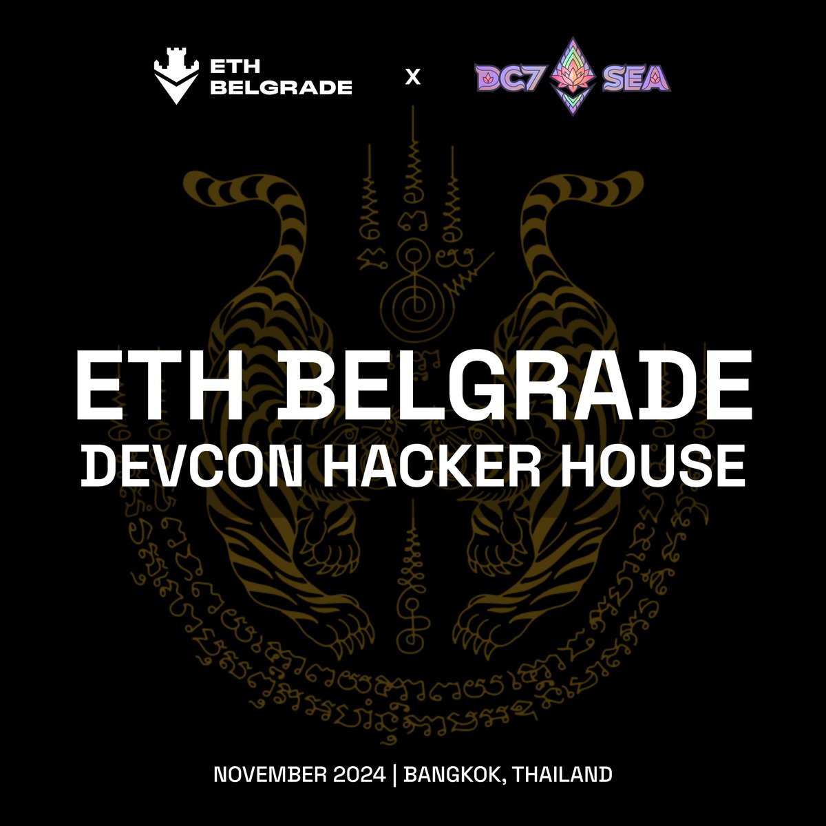 ETH Belgrade Hacker House in Bangkok this Autumn 🏠 ⚒️

Hackers heading to Devcon in November, ETH Belgrade offers an unbeatable bonus for you.

Eat, sleep, hack, attend workshops and learn a ton about ZK, DeFi, DePIN, security, entrepreneurship, and even more.

Apply to join us