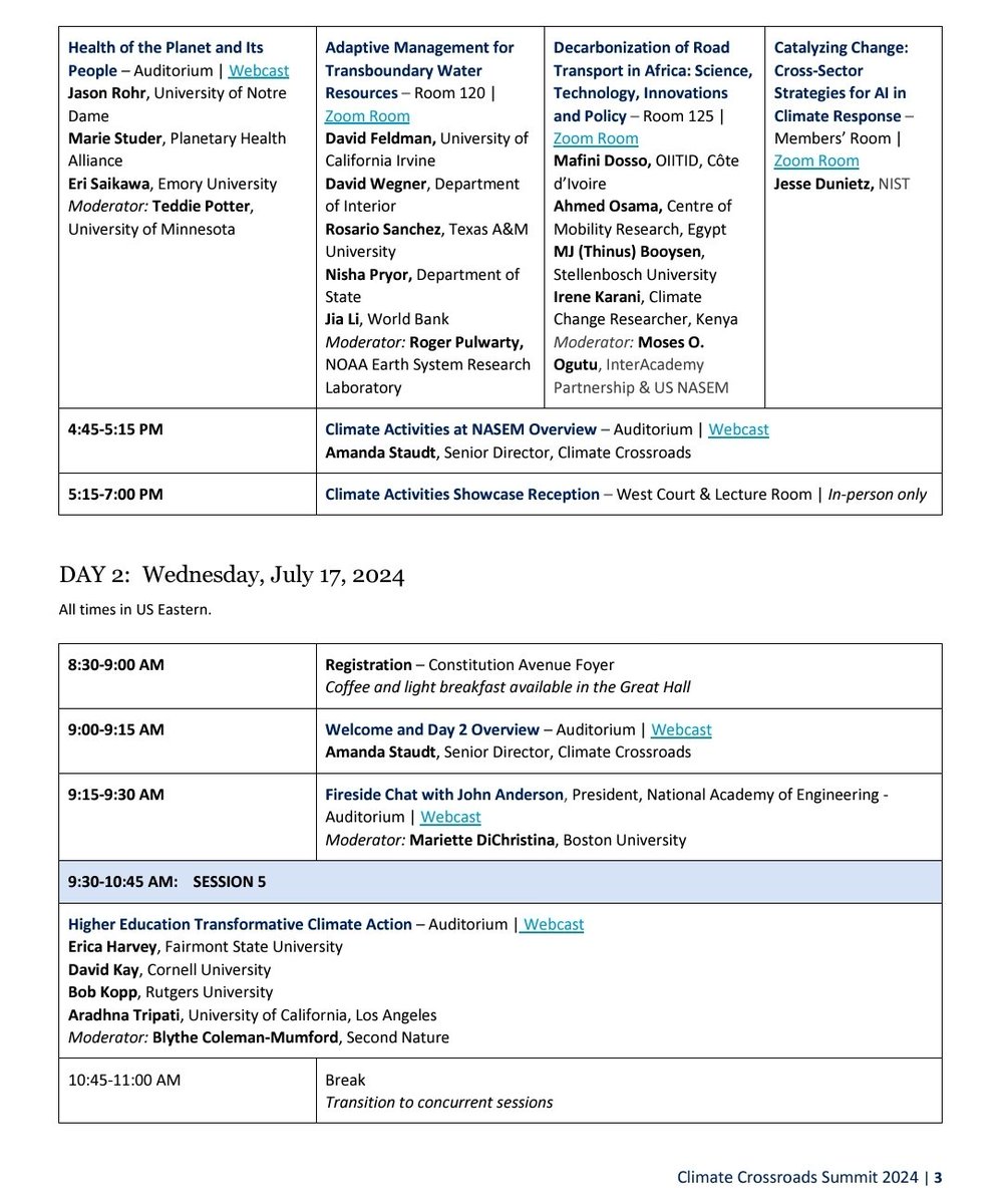 oaksci's tweet photo. Today's itinerary #ClimateCrossroads #ClimateSolutions #ClimateAction #ClimateEmergency #ClimateCrisis https://t.co/IaGemX1yZ4